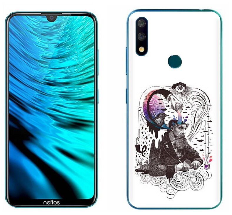 Чехол задняя-панель-накладка-бампер MyPads абстракция думающий мужчина для TP-Link Neffos X20/TP-LINK Neffos X20 Pro противоударный