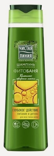 Изображение товара Шампунь для всех типов волос Чистая Линия фитобаня, 400 мл .