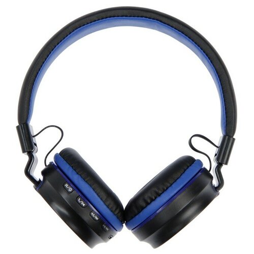 Наушники беспроводные LuazON HQ-3 складные микрофон microSD черно-синие 251900₽