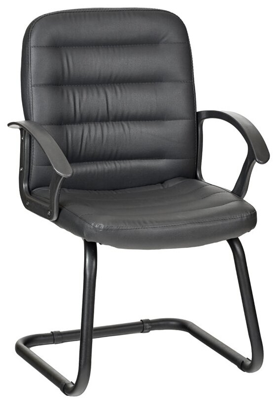 Офисное кресло OLSS ЧИП 192 Ультра черный экокожа
