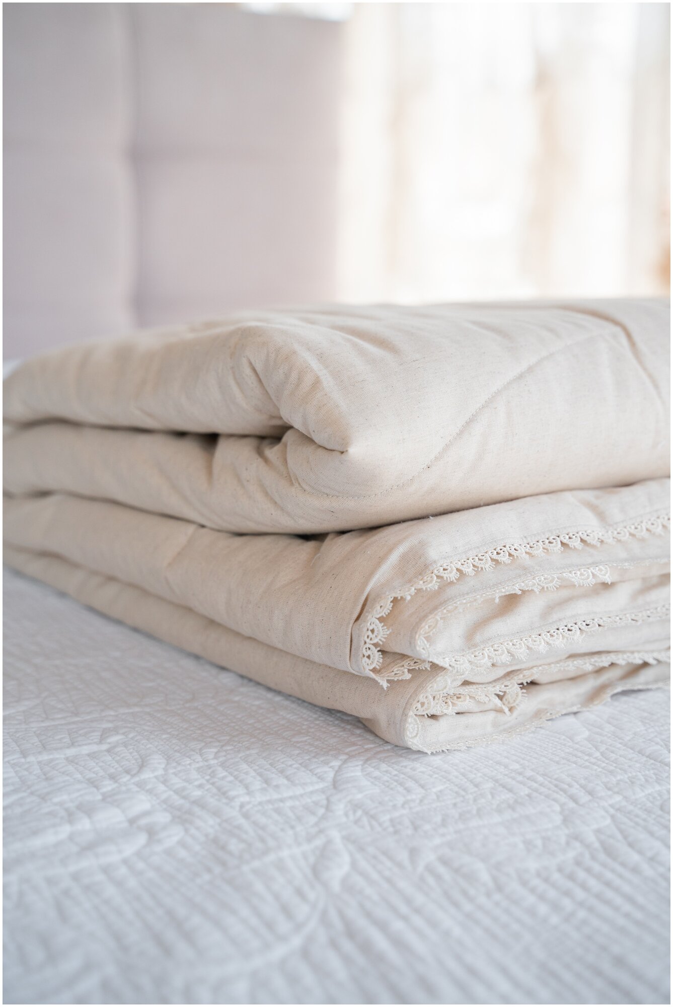 Одеяло легкое с хлопковым волокном Natura Sanat чехол из льна Дивный лен 200х220 ДЛ-О-7-2 - фотография № 2