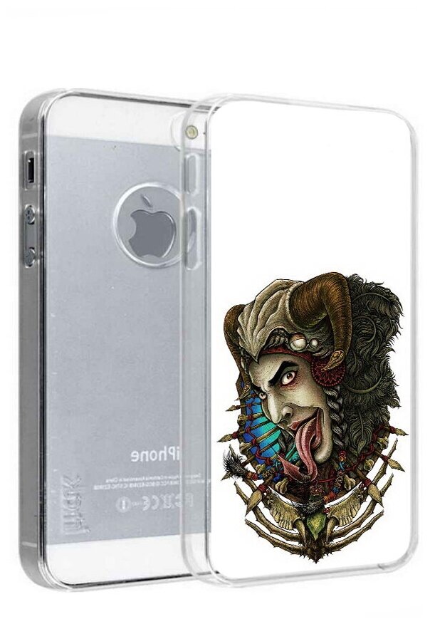 Чехол задняя-панель-накладка-бампер MyPads длинный язык для iPhone 5/5S/SE/5SE противоударный