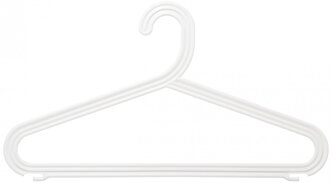 Вешалки-плечики для одежды/ набор вешалок плоских р.48-50, 10 шт, белые