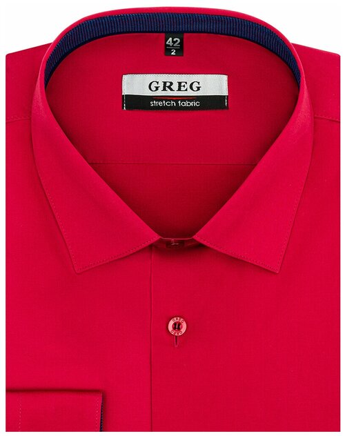 Рубашка GREG, размер 174-184/43, красный