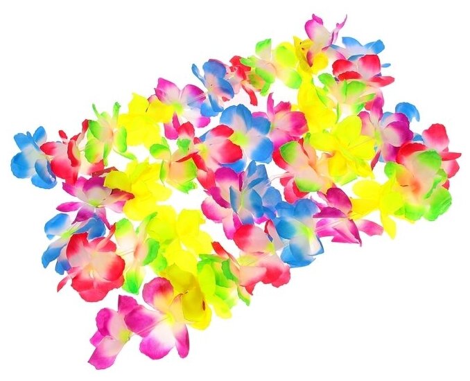 Гавайская гирлянда «Цветочки», разноцветная