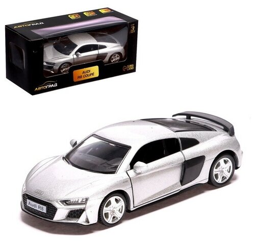 Машина металлическая ТероПром 7335817 AUDI R8 COUPE, 1:32, инерция, открываются двери, цвет серый