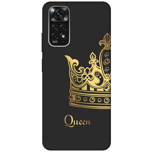 Матовый чехол True Queen для Xiaomi Redmi Note 11 / Note 11S / Сяоми Редми Ноут 11 / Ноут 11С с 3D эффектом черный матовый чехол the best of the best для xiaomi redmi note 11 note 11s сяоми редми ноут 11 ноут 11с с 3d эффектом бирюзовый