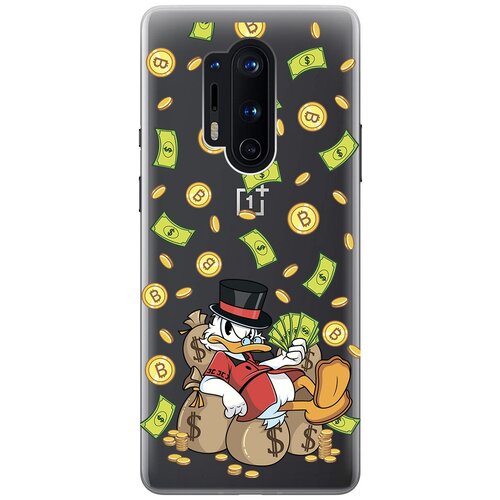 Силиконовый чехол с принтом Rich Scrooge для OnePlus 8 Pro / ВанПлюс 8 Про