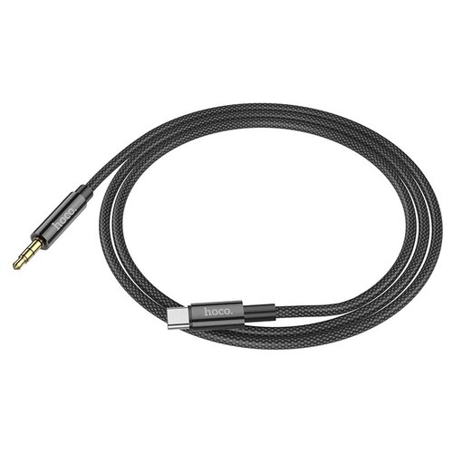 аудио кабель hoco upa19 usb type c mini jack 3 5mm 1м черный Аудио кабель Hoco UPA19, USB Type-C - mini jack 3.5mm, 1м, черный