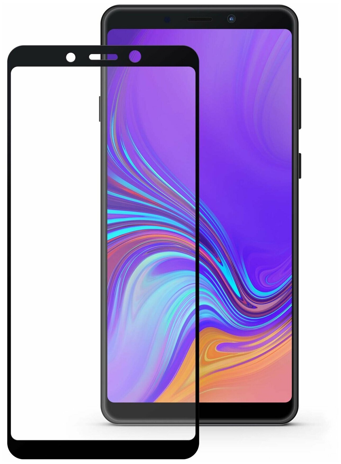 Защитное стекло 3D Glass Pro для Samsung Galaxy A9 2018 черное