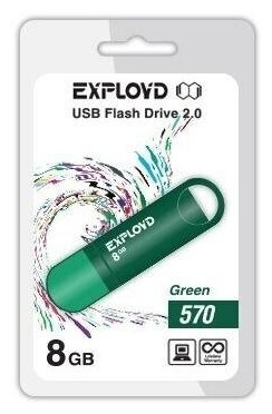 USB флэш-накопитель EXPLOYD 8GB-570-зеленый