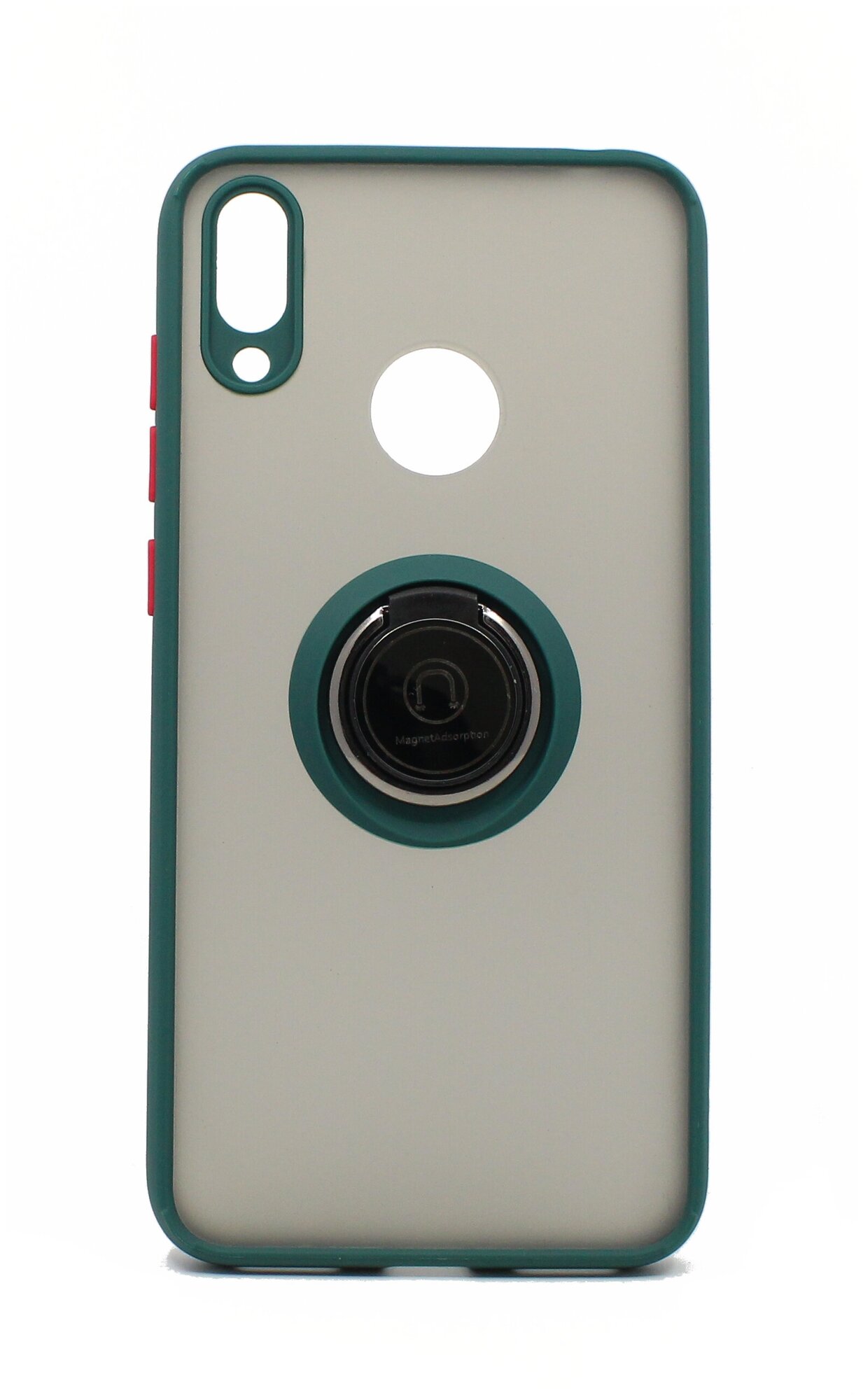 Чехол противоударный Mobix для Huawei Y7 2019, Y7 Prime 2019 с кольцом и с функцией подставки цвет: зеленый