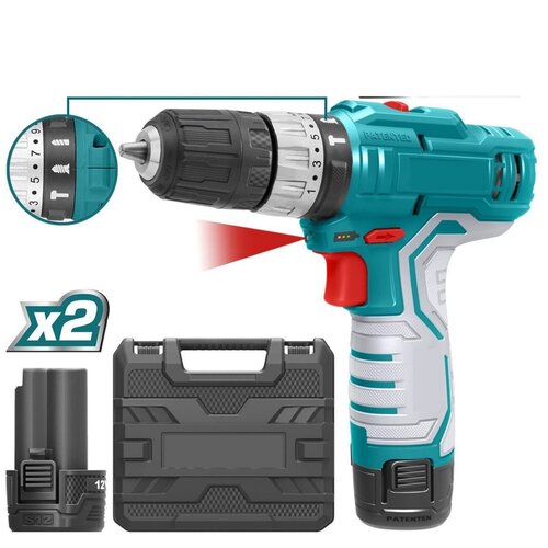 Аккумуляторная дрель-шуруповерт 20 Нм Li-ion 12V 15Ah кейс 2 аккумулятора 490000₽