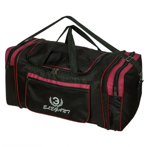 фото Сумка спортивная 73х30х34 см черная с красными вставками 8020224 нет бренда