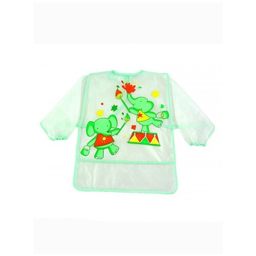 Бусинка Нагрудник на липучке с карманом для кормления (слюнявчик для кормления)