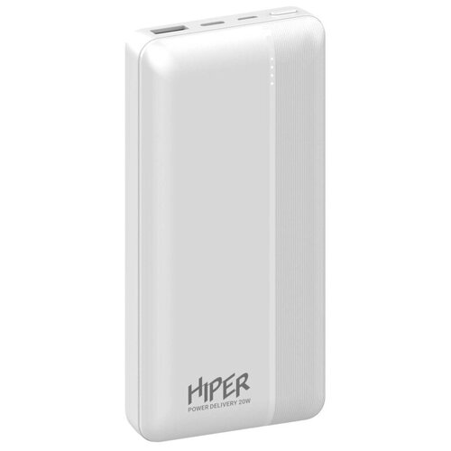 Внешний аккумулятор Hiper MX Pro 20000, 20000 мАч, 3A, USB, QC, PD, белый