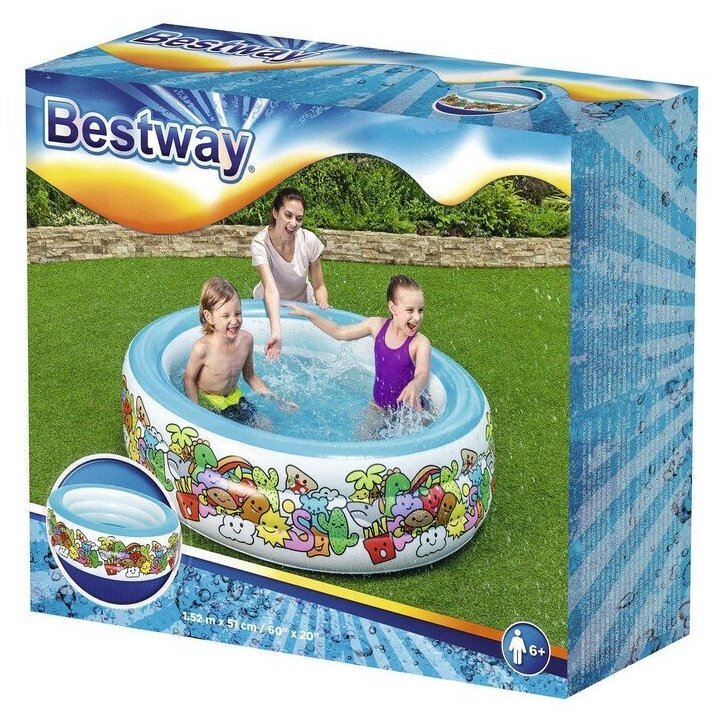 Bestway Бассейн надувной "Персонаж", 152 х 51 см, от 6 лет, 51121 Bestway - фотография № 4