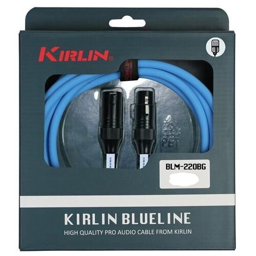 Микрофонный кабель Kirlin BLM-220BG/BE/6m, XLR мама - XLR папа длина 6 метров