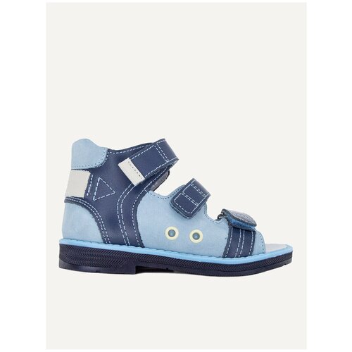 Сандалии Orthoboom, размер 21, голубой детские сандалии для мальчиков кожаная ортопедическая обувь для девочек с закрытым носком ортопедическая стелька для коррекции стопы об
