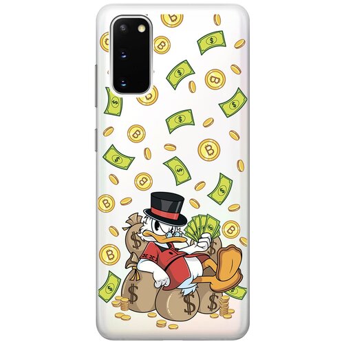 Силиконовый чехол с принтом Rich Scrooge для Samsung Galaxy S20 / Самсунг С20 силиконовый чехол с принтом rich scrooge для samsung galaxy a20s самсунг а20с