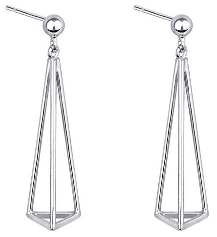 Серьги с подвесками WASABI jewell, размер/диаметр 30 мм, серебряный