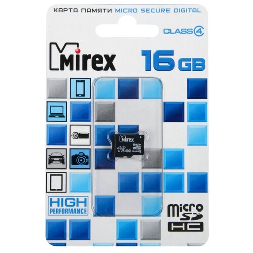Mirex Карта памяти Mirex microSD, 16 Гб, SDHC, класс 4