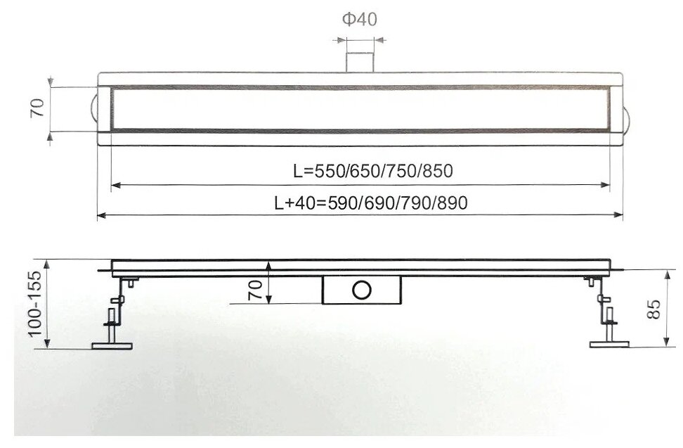 Встраиваемый трап для душа Tim BAD415502 - фотография № 7