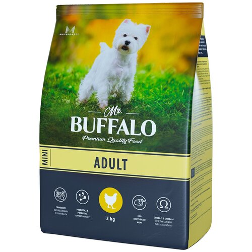 Mr.Buffalo Adult Mini (Баффало) 1шт -2кг с курицей сухой корм для собак мини пород