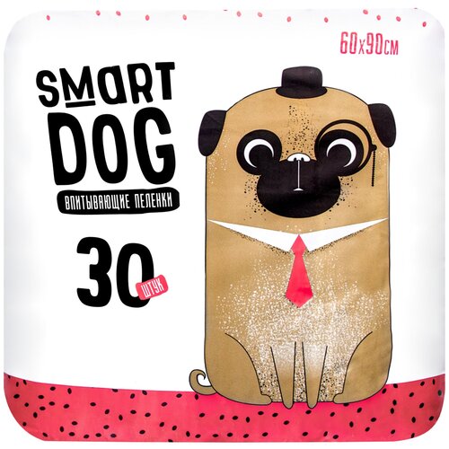 Пеленки впитывающие для собак Smart Dog 60 х 90 см (30 шт)