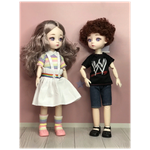 Набор из 2-х кукол Шарнирные куклы BJD , с одеждой и обувью , 30 см - изображение