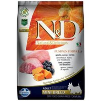 N&D Dog Pumpkin с ягненком, черникой и тыквой беззерновой сухой корм для собак мелких пород 7кг
