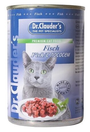 Dr.Clauder`s влажный корм для взрослых кошек с лососем, в консервах - 415 г х 12 шт - фотография № 3