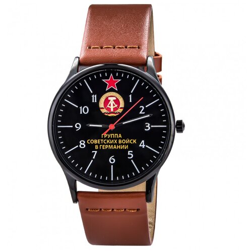фото Наручные часы наручные кварцевые часы "гсвг", коричневый без бренда