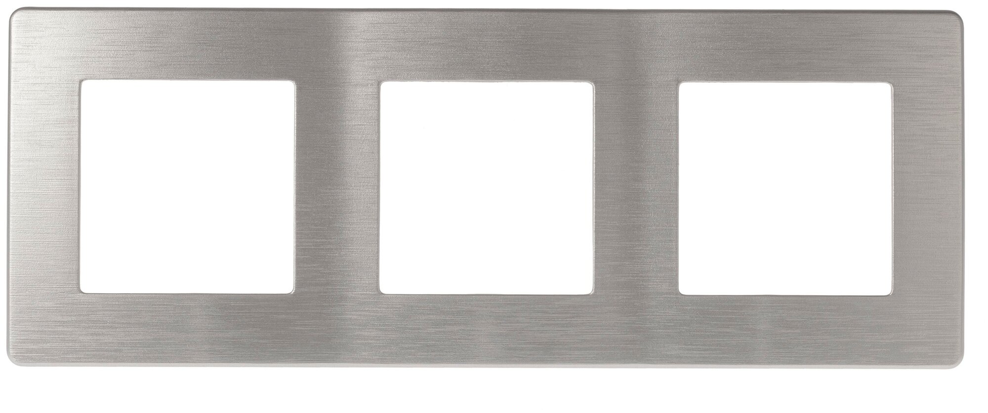 Рамка для розеток и выключателей ЭРА Серия 12 12-5103-03 на 3 поста, Сатин, алюминий арт. Б0052521 (1 шт.)