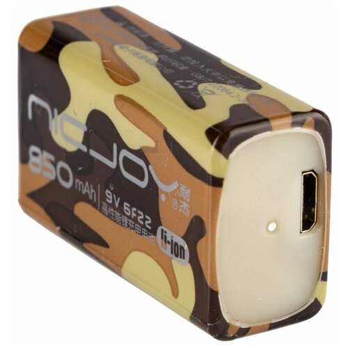 Аккумулятор NicJoy 6F22 крона 850mAh 84V с разъемом для подзарядки USB 70000₽