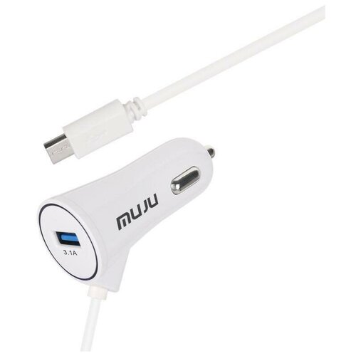 MUJU MJ-C09 зарядка в прикуриватель авто USB + кабель Type-C (5B,3100mA)