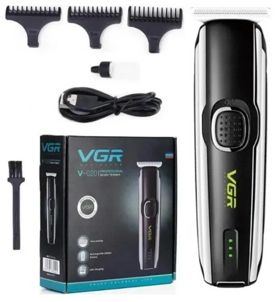 Машинка для стрижки V-020 беспроводная / Триммер для бороды и усов / Набор для стрижки VGR - фотография № 1