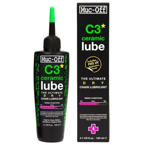 Cмазка для цепи muc-off c3 ceramic dry lube, 50мл