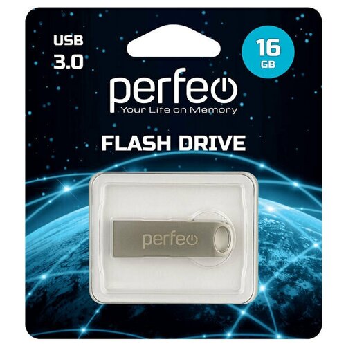USB Флеш-накопитель USB накопитель Perfeo 3.0 16GB M08 Metal Series