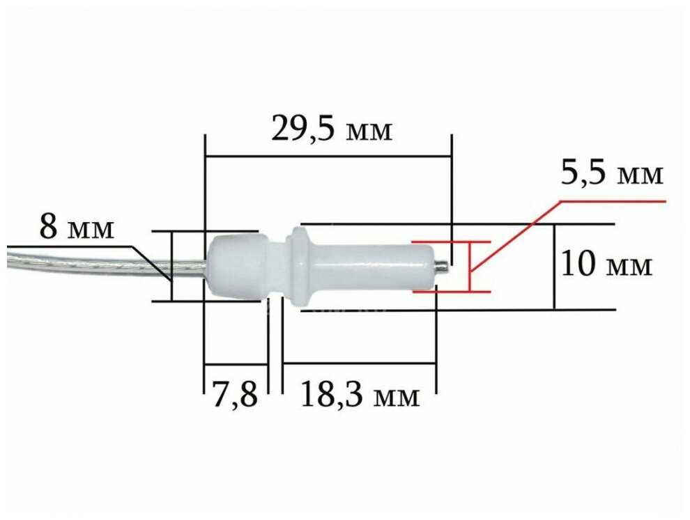 Набор разрядников (4шт) Gefest - 1200, 1300, 3200, 3300 (1100, 3100 с 2004г. в.) с проводами 01040627