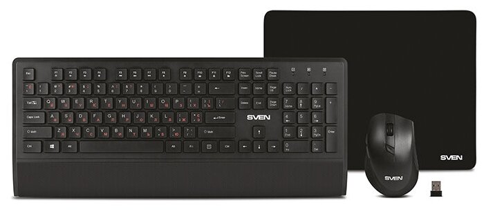 Клавиатура + мышь Sven KB-C3800W, беспроводная, USB, черный (SV-017293)