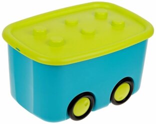 Ящик для игрушек "Моби", цвет бирюзовый, объём 44 литра