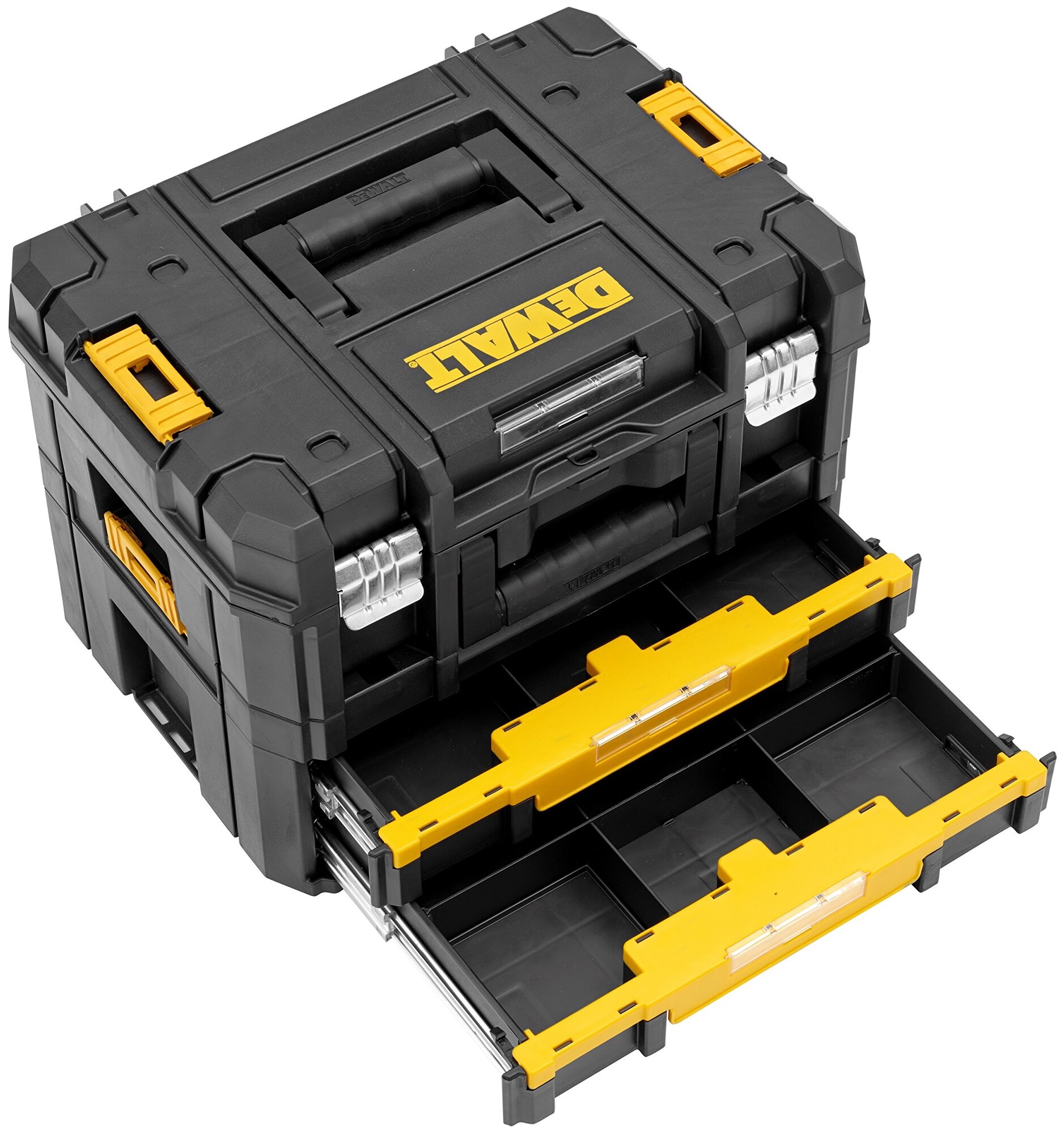 Набор ящиков DeWALT TSTAK 2.0 DWST83395-1, 44x33x34 см, черный - фотография № 3