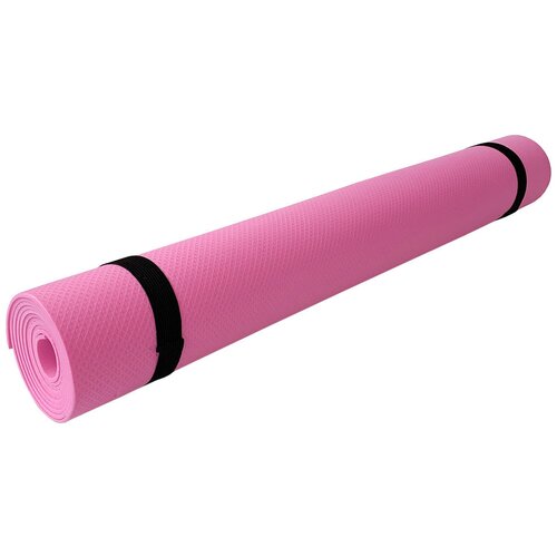 Коврик для йоги 173х61х0,3 см (розовый) B32213 палка массажная для йоги indigo eva in235 розовый 4 5 53 см
