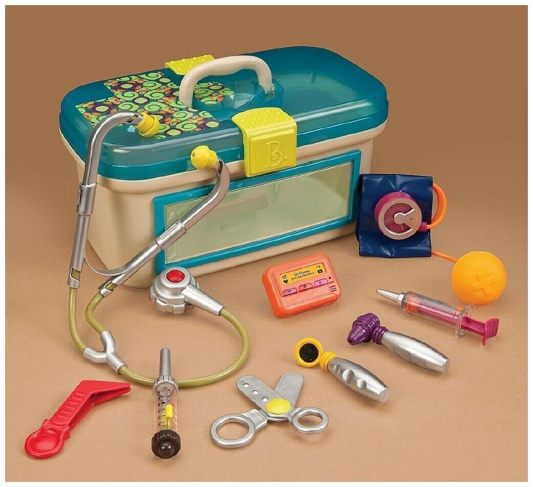 Игровой набор медицинский B.Toys (Battat) с голубой крышкой