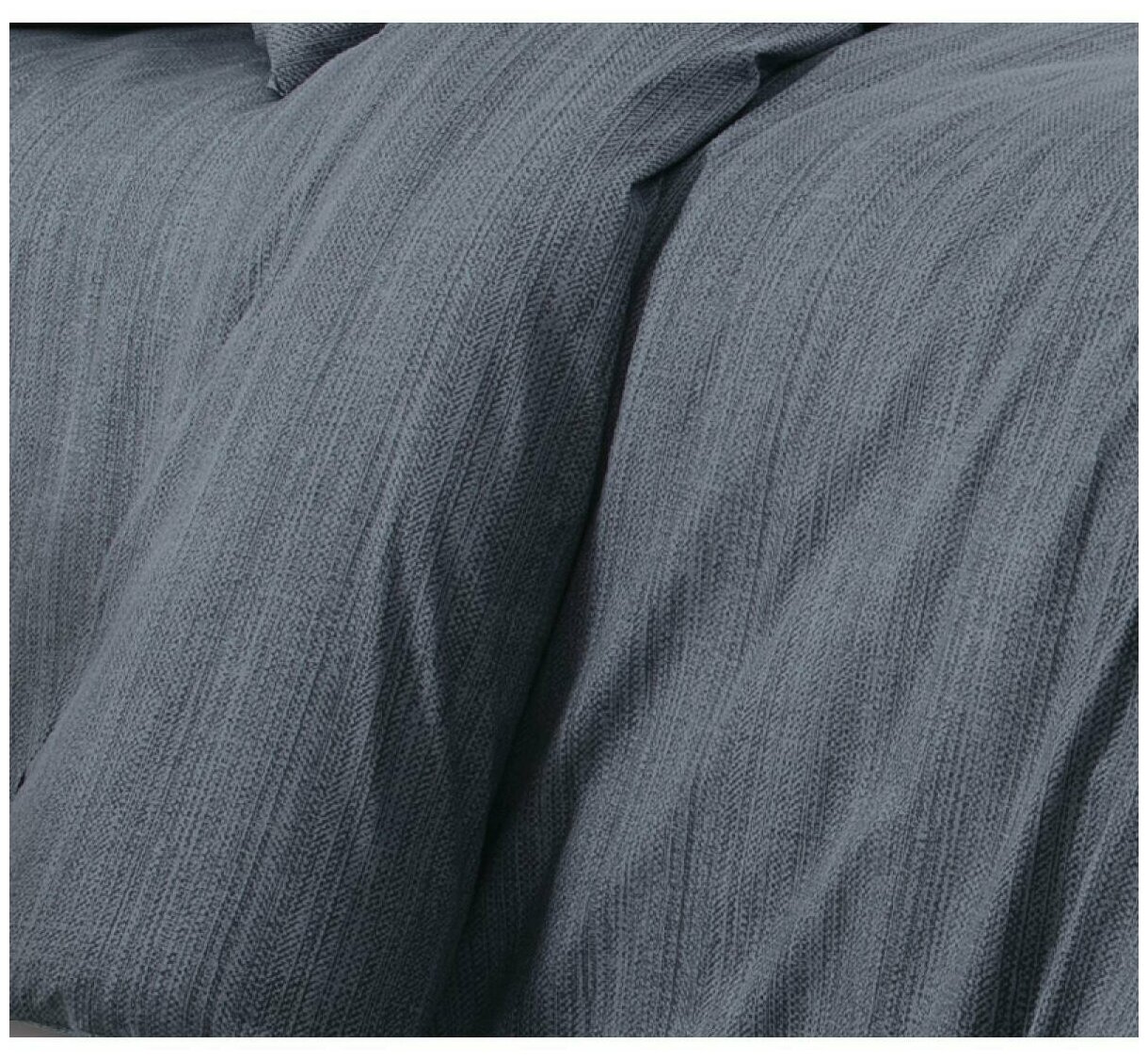 Комплект постельного белья Текс-Дизайн (Иваново), 2-х спальный с простыней Евро, Перкаль, 100% хлопок, наволочки 70х70, Графитовый камень, 3200ПН204937 - фотография № 4