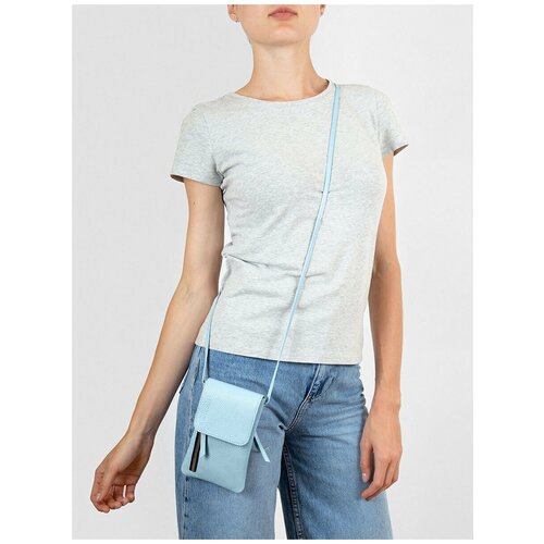 Сумка женская через плечо кросс боди маленькая натуральная кожа Reversal 8811-RГолубой 2398₽