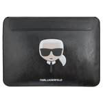 Чехол-папка Lagerfeld Ikonik Karl Sleeve для ноутбуков 13-14 дюймов, черный - изображение