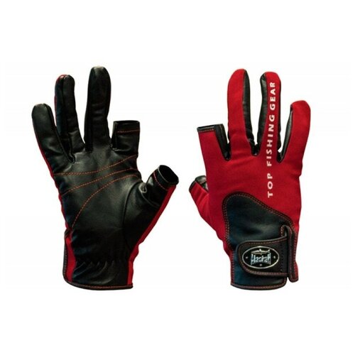 фото Перчатки спиннингиста alaskan двухпалые red/bl m (agwk-11m)