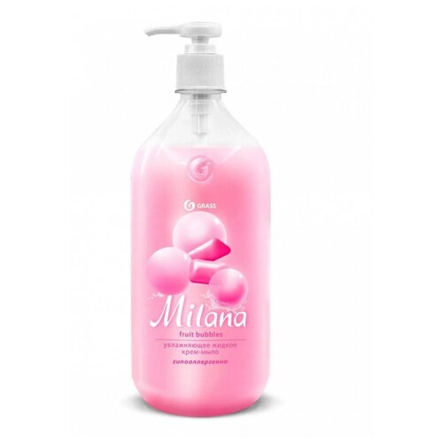 Крем-мыло жидкое увлажняющее Milana fruit bubbles (флакон 1000 мл) крем мыло жидкое увлажняющее fruit bubbles гипоаллергенно 1000 мл